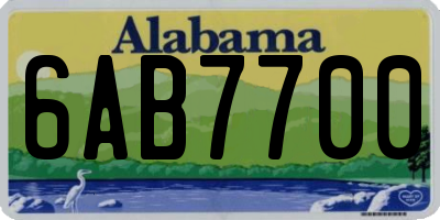 AL license plate 6AB7700