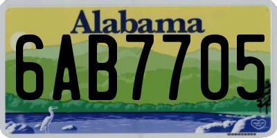 AL license plate 6AB7705