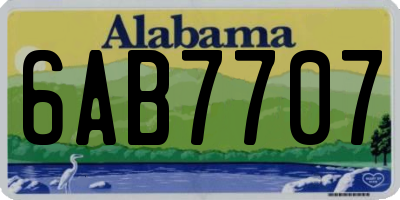 AL license plate 6AB7707