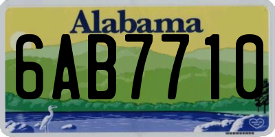 AL license plate 6AB7710