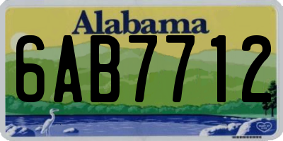 AL license plate 6AB7712
