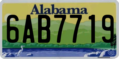 AL license plate 6AB7719