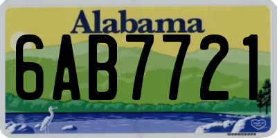 AL license plate 6AB7721