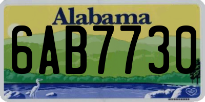 AL license plate 6AB7730