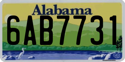 AL license plate 6AB7731