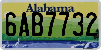 AL license plate 6AB7732