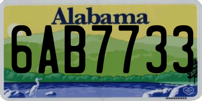 AL license plate 6AB7733