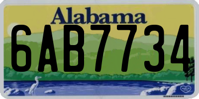 AL license plate 6AB7734