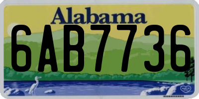AL license plate 6AB7736