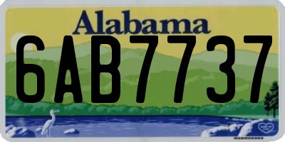 AL license plate 6AB7737