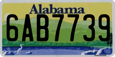AL license plate 6AB7739