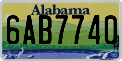 AL license plate 6AB7740