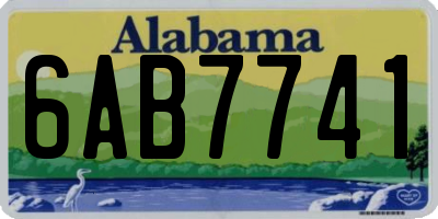 AL license plate 6AB7741