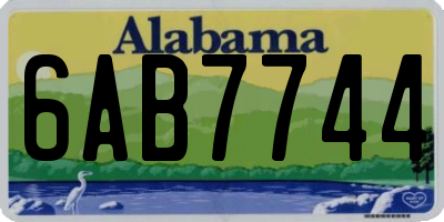 AL license plate 6AB7744