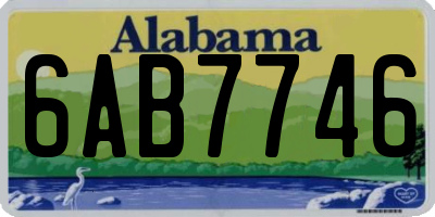 AL license plate 6AB7746