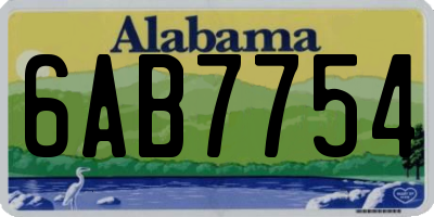 AL license plate 6AB7754