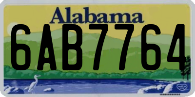AL license plate 6AB7764