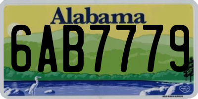 AL license plate 6AB7779