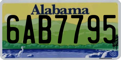 AL license plate 6AB7795