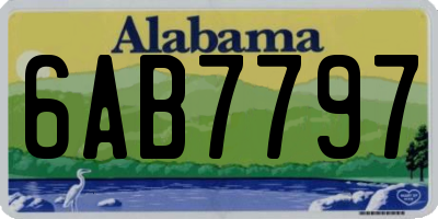 AL license plate 6AB7797
