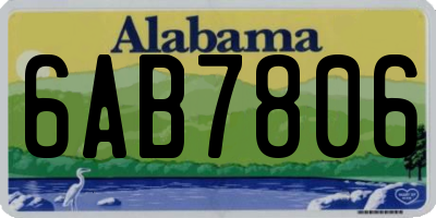 AL license plate 6AB7806