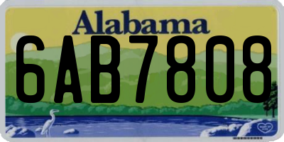 AL license plate 6AB7808