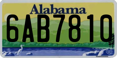 AL license plate 6AB7810