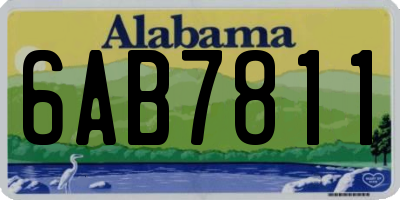 AL license plate 6AB7811