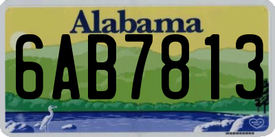 AL license plate 6AB7813