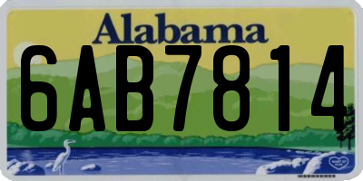 AL license plate 6AB7814