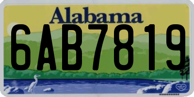 AL license plate 6AB7819