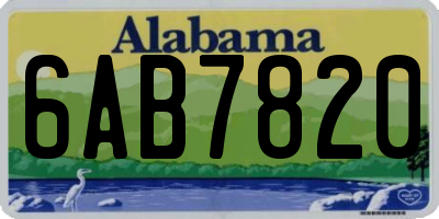 AL license plate 6AB7820