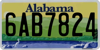 AL license plate 6AB7824