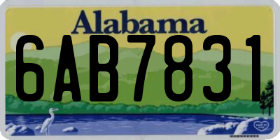 AL license plate 6AB7831