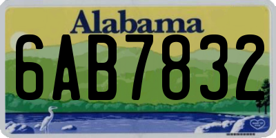 AL license plate 6AB7832