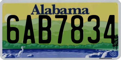 AL license plate 6AB7834