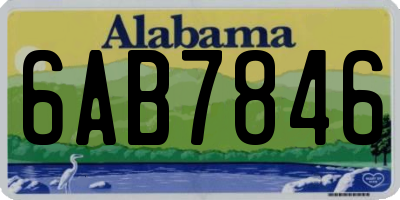 AL license plate 6AB7846