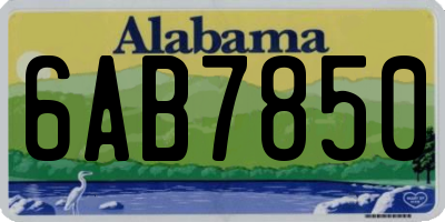AL license plate 6AB7850
