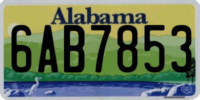 AL license plate 6AB7853