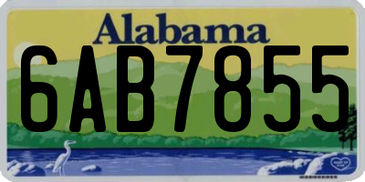 AL license plate 6AB7855