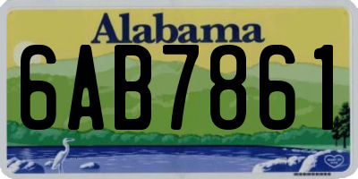 AL license plate 6AB7861