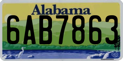 AL license plate 6AB7863
