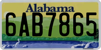 AL license plate 6AB7865