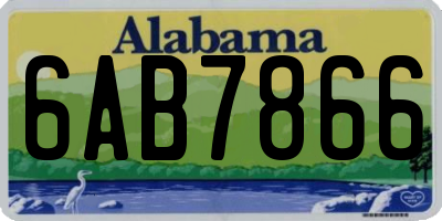 AL license plate 6AB7866