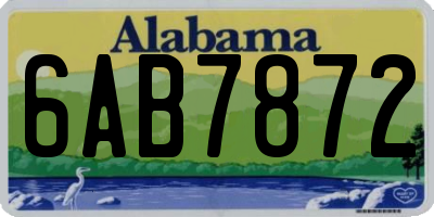 AL license plate 6AB7872