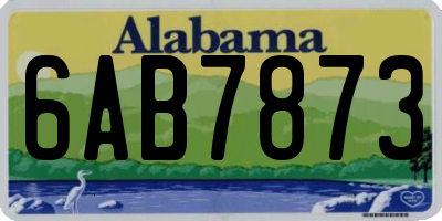 AL license plate 6AB7873