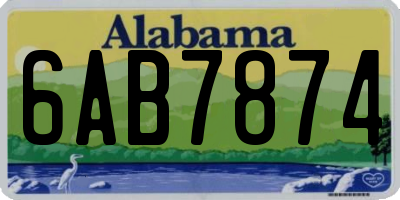 AL license plate 6AB7874