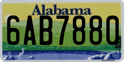 AL license plate 6AB7880