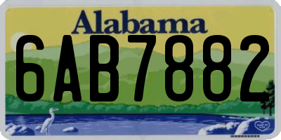 AL license plate 6AB7882