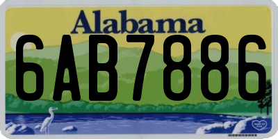 AL license plate 6AB7886